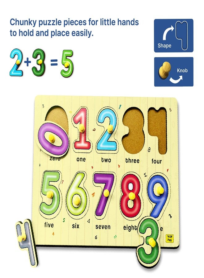 YaYplay Geometric Shapes Pegboard Wooden Shape Sorter Educational Learning Puzzle For 2-5 Year Kids- 9 Shapes - Image 4
